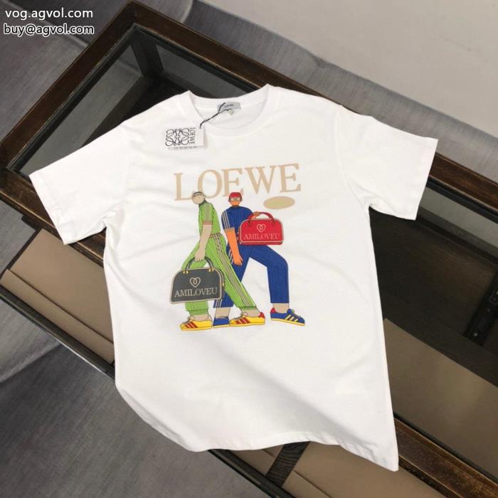 ブランド コピー数量限定☆2023SS可愛い新モデルLOEWE半袖Tシャツ_0_0