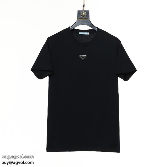 偽 ブランド 販売注目されている爽やかすぎない大人の印象に半袖TシャツPRADA_0_2