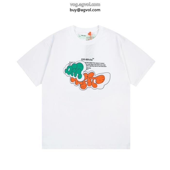 Off-White大人な印象が溢れ出る2023に役立つカジュアルブランド 品 コピー&nbsp;半袖Tシャツ_0_2