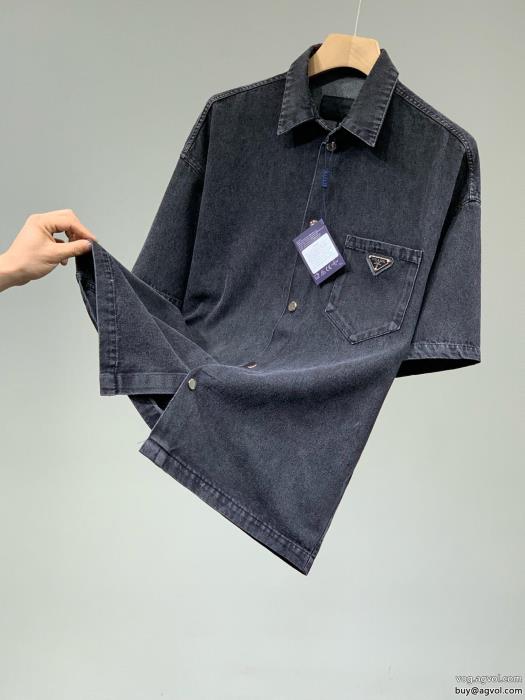ブランド 激安 PRADA半袖シャツ限定版プリント人気の高い_0_0