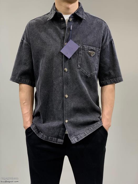 ブランド 激安 PRADA半袖シャツ限定版プリント人気の高い_0_2