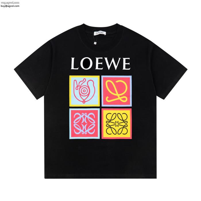 通販 ブランド半袖TシャツLOEWE着心地良くエレガント系スタイル_0_2