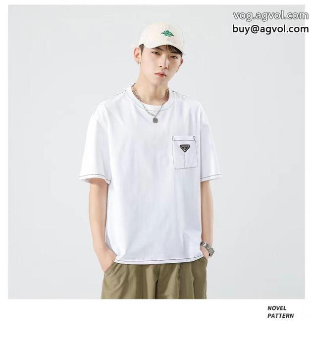 半袖Tシャツ激安 ブランド 通販超おしゃれ大人気魅力的な新作PRADA_0_3