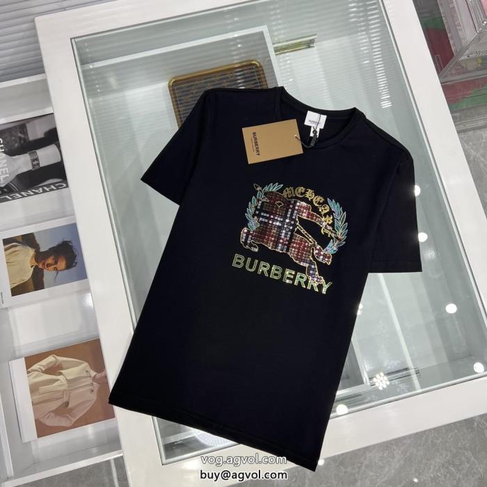 バーバリー偽物 ブランド 販売魅力的な今年らしいクール印象半袖Tシャツ_0_0