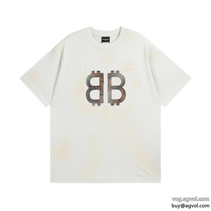清涼感あるカジュアルNEW素敵ブランド コピー s 級balenciaga半袖Tシャツ_0_1