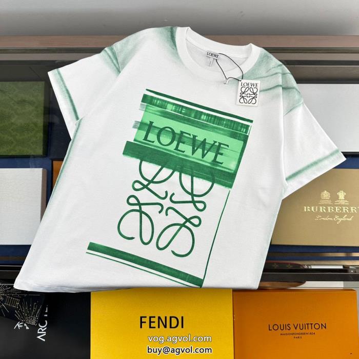 夏らしく爽やかな印象今年売れた人気のスタイルコピー 品 ブランド半袖TシャツLOEWE_0_0