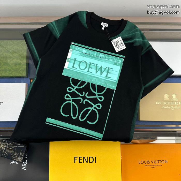夏らしく爽やかな印象今年売れた人気のスタイルコピー 品 ブランド半袖TシャツLOEWE_0_2