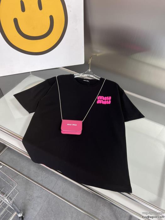 コピー 品 販売MIUMIU優しげ人気アイテム新作2023らしさをプラス半袖Tシャツ_0_2