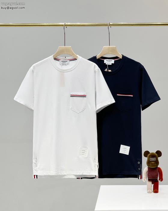 大人着用可透け感新作がイチ推しスーパー コピー ブランドTHOM BROWNE半袖Tシャツ_0_0
