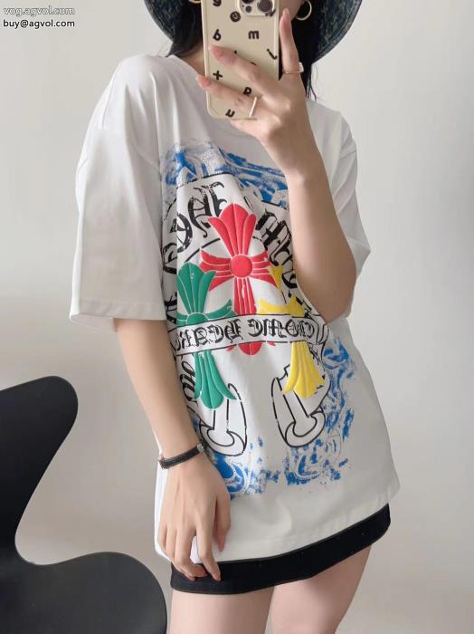抜け感のあるスタイルが完成最新作コピー ブランド半袖Tシャツクロムハーツ_0_1
