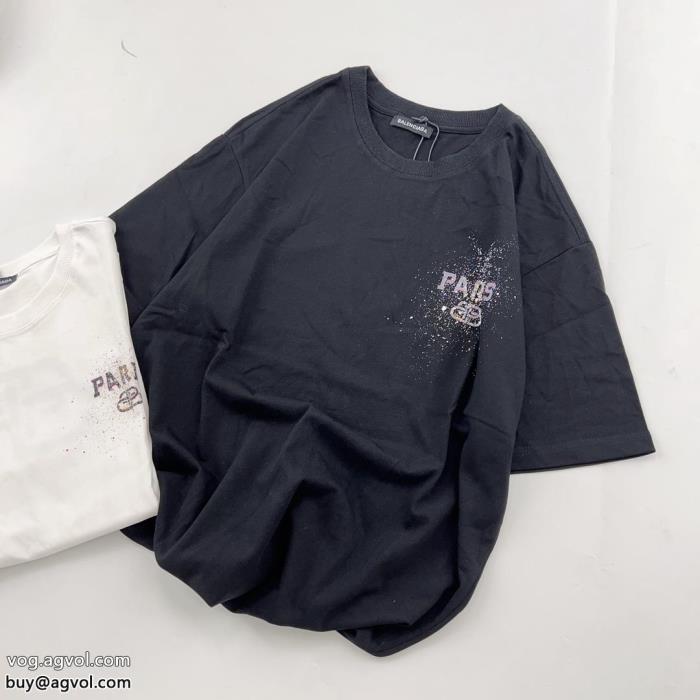 スーパー コピー 安心 balenciaga今年らしい着こなし爽やかさ半袖Tシャツ_0_2