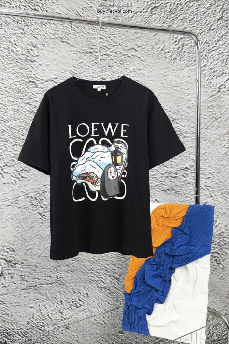ブランド スーパー コピー 舗在庫処分SALE透け感優しい半袖Tシャツロエベ_0_0