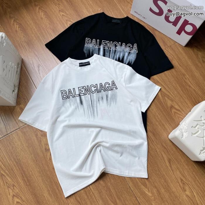 偽 ブランド 購入著名人の着用お買得セール半袖Tシャツバレンシアガ_0_0