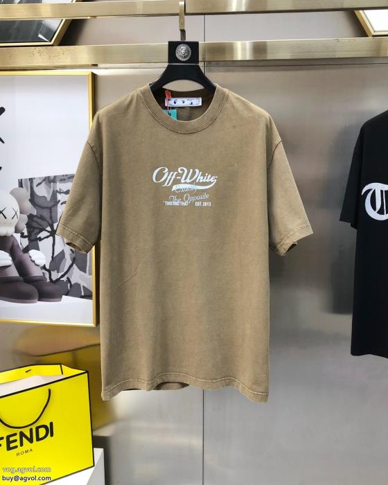 オフホワイトスーパー コピー 通販 優良話題沸騰風通しの良いフレア半袖Tシャツ_0_0