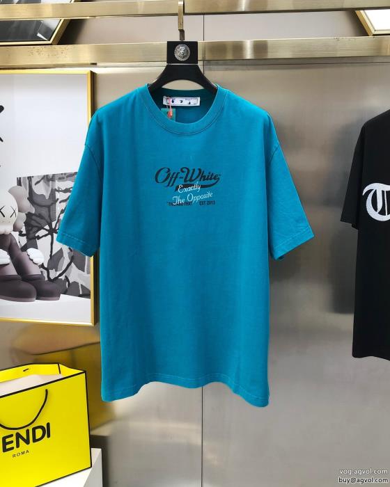 オフホワイトスーパー コピー 通販 優良話題沸騰風通しの良いフレア半袖Tシャツ_0_2
