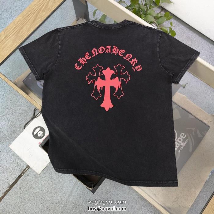 偽物 ブランド 激安半袖TシャツCHROME HEARTS控えめにしてヘルシーな印象気分も上がるきれいめハッピ_0_1