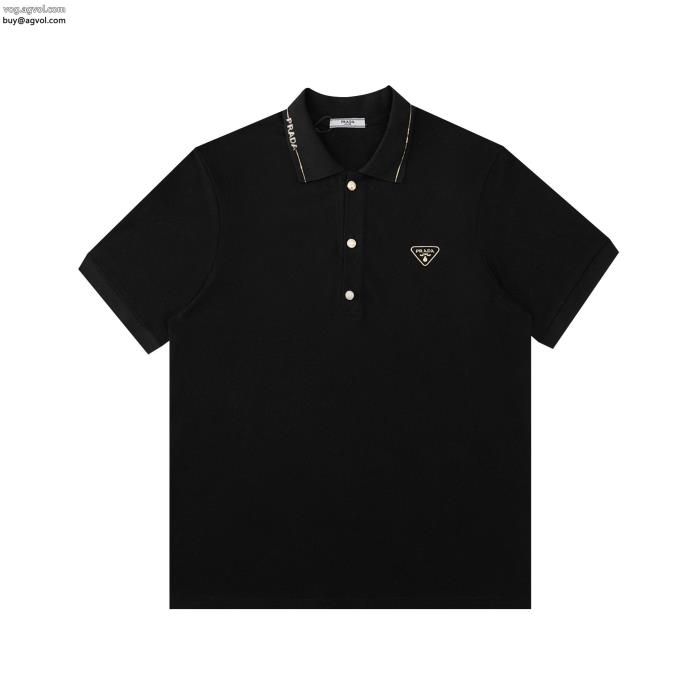 PRADA人気アイテムも同時にチェックシンプルながら切れ味のいい半袖Tシャツブランド 激安 _0_0