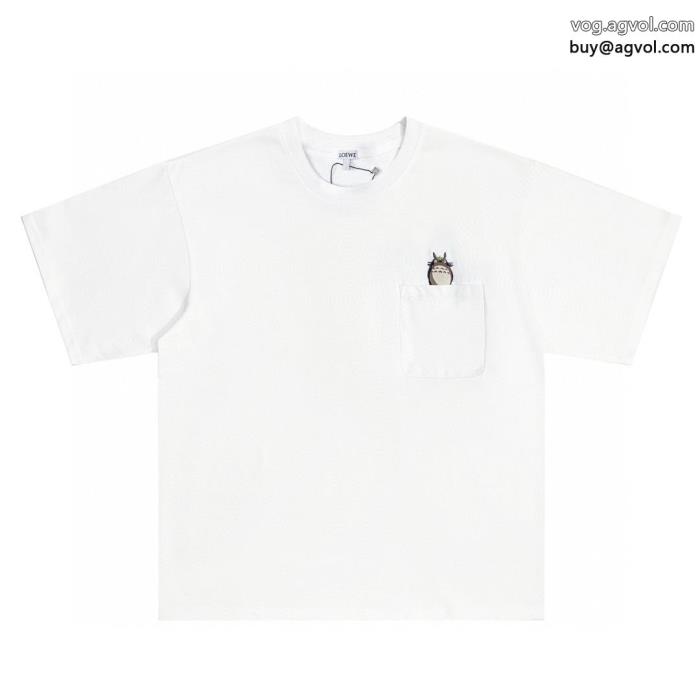 ロエベ半袖Tシャツ人気新作　ロゴ入り個性的なデザイン激安 通販 ブランド_0_0