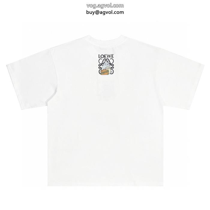ロエベ半袖Tシャツ人気新作　ロゴ入り個性的なデザイン激安 通販 ブランド_0_1