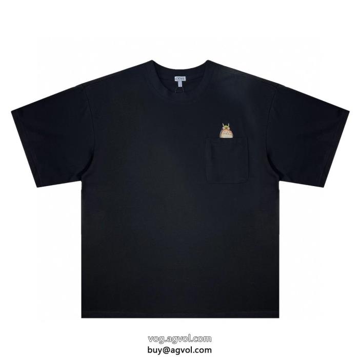 ロエベ半袖Tシャツ人気新作　ロゴ入り個性的なデザイン激安 通販 ブランド_0_2