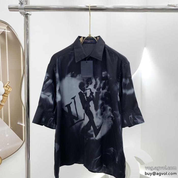 ブランド コピー s 級リラックスした雰囲気に大人っぽく見せ新作半袖シャツLOUIS VUITTON_0_1