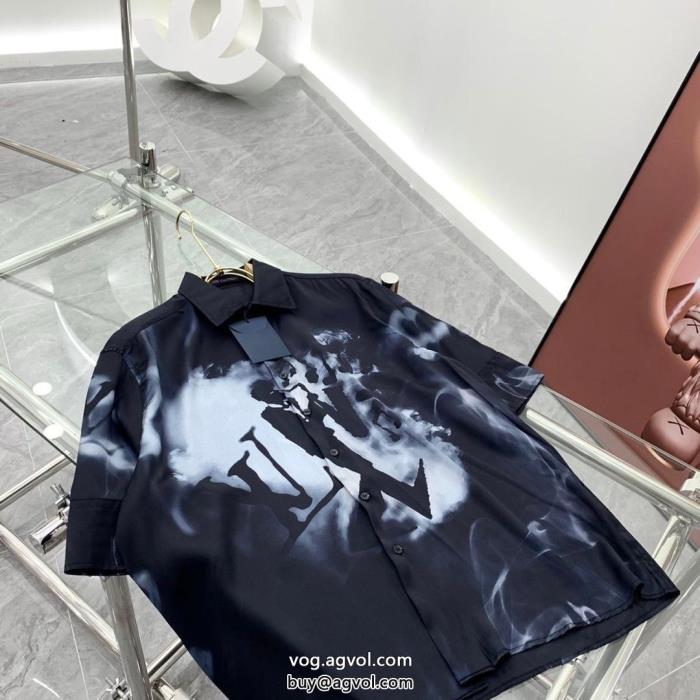 ブランド コピー s 級リラックスした雰囲気に大人っぽく見せ新作半袖シャツLOUIS VUITTON_0_2