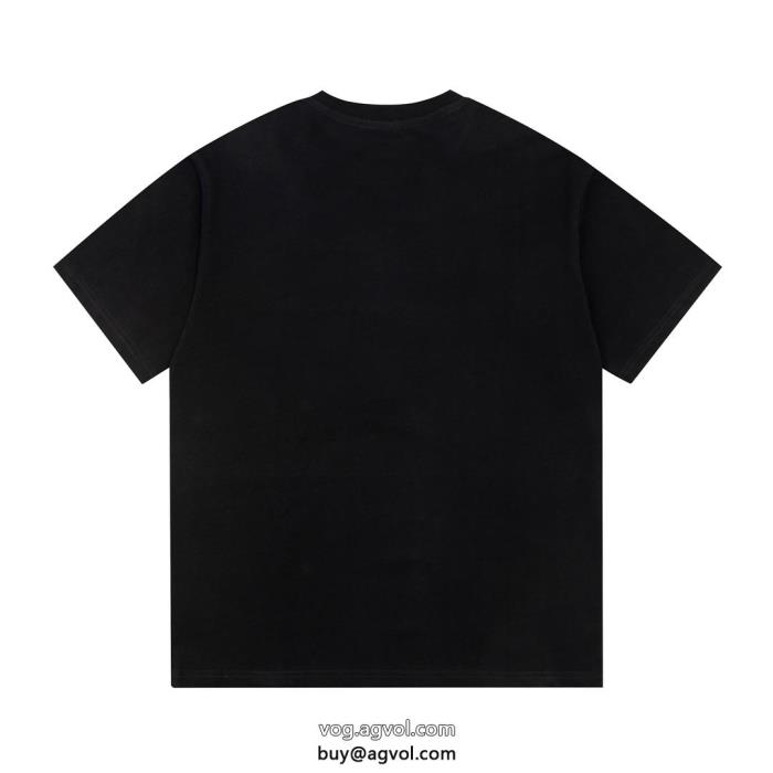 偽物 ブランド半袖TシャツPRADA限定版プリントトレンドを追求した新作_0_1