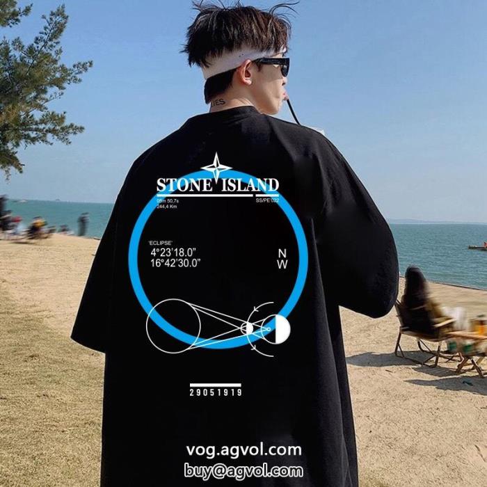 Stone Islandスーパー コピー 通販半袖Tシャツ著名人の着用2023年2023新作モデル_0_2
