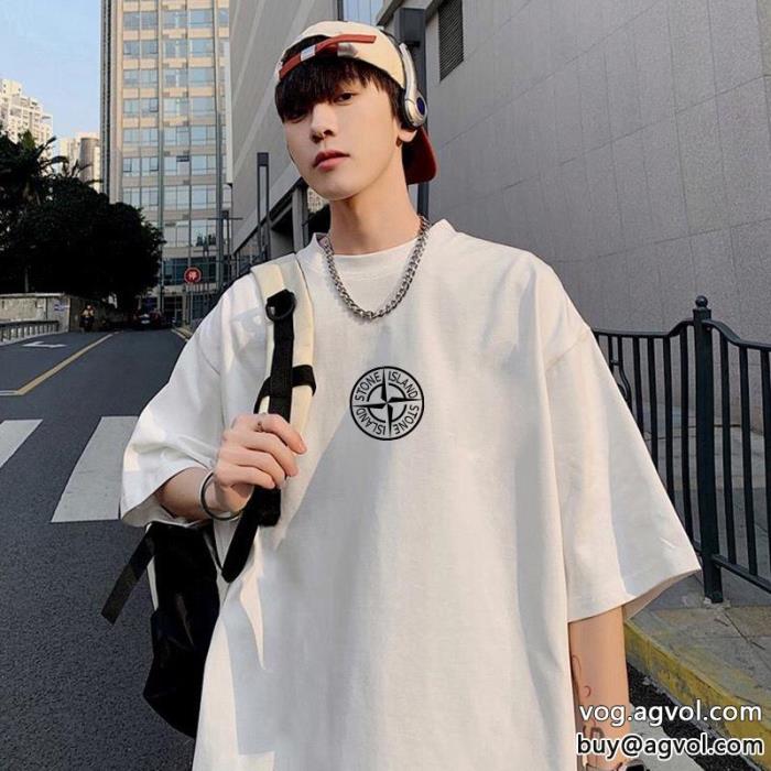 Stone Islandスーパー コピー 通販半袖Tシャツ著名人の着用2023年2023新作モデル_0_3