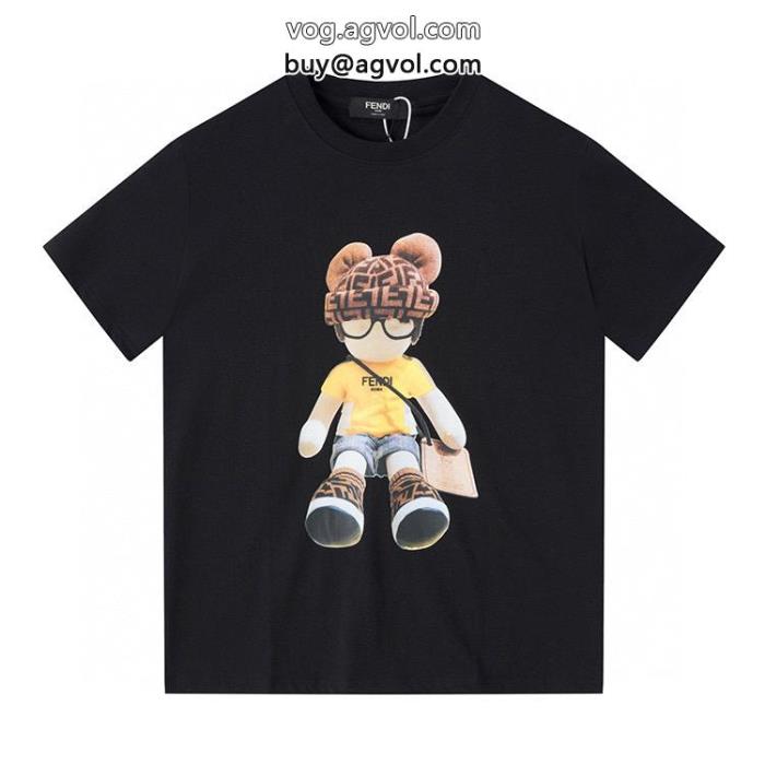 FENDI激安 ブランド 通販半袖Tシャツ発表の新作モデルゆったりシルエット_0_1