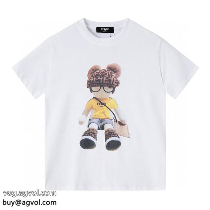 FENDI激安 ブランド 通販半袖Tシャツ発表の新作モデルゆったりシルエット_0_2
