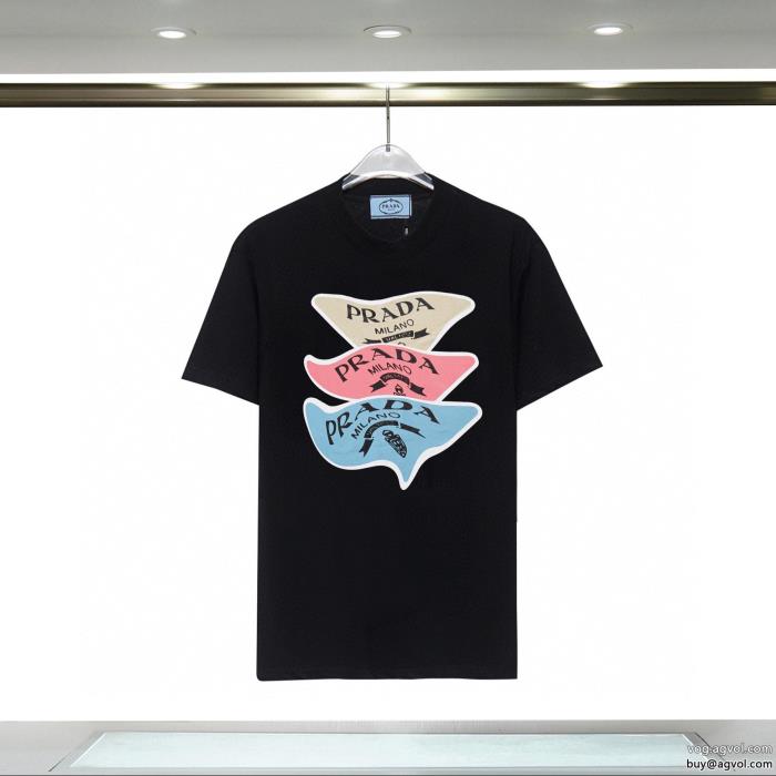 プラダ春らしいきれい色のように即発送最新作2023 偽物 通販 半袖Tシャツ_0_0