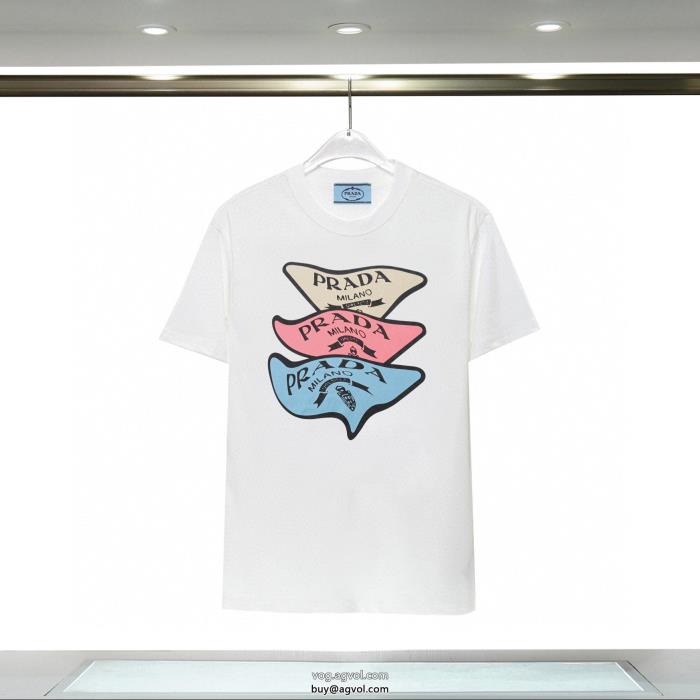 プラダ春らしいきれい色のように即発送最新作2023 偽物 通販 半袖Tシャツ_0_1