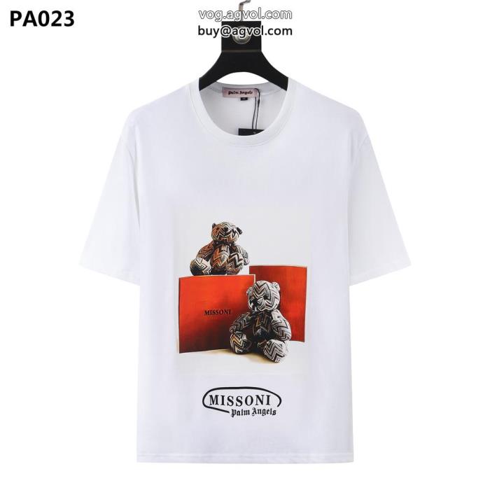 トップスをインするスタイル新作オシャレ半袖Tシャツ激安 通販 ブランドPalm Angels_0_2