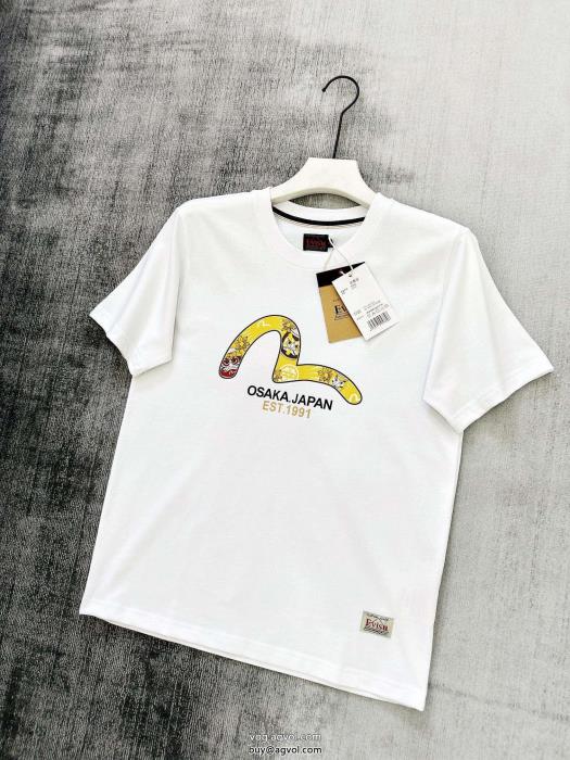 ブランド コピー ショップトレンドスタイル爽やかな色合いEVISU半袖Tシャツ_0_1