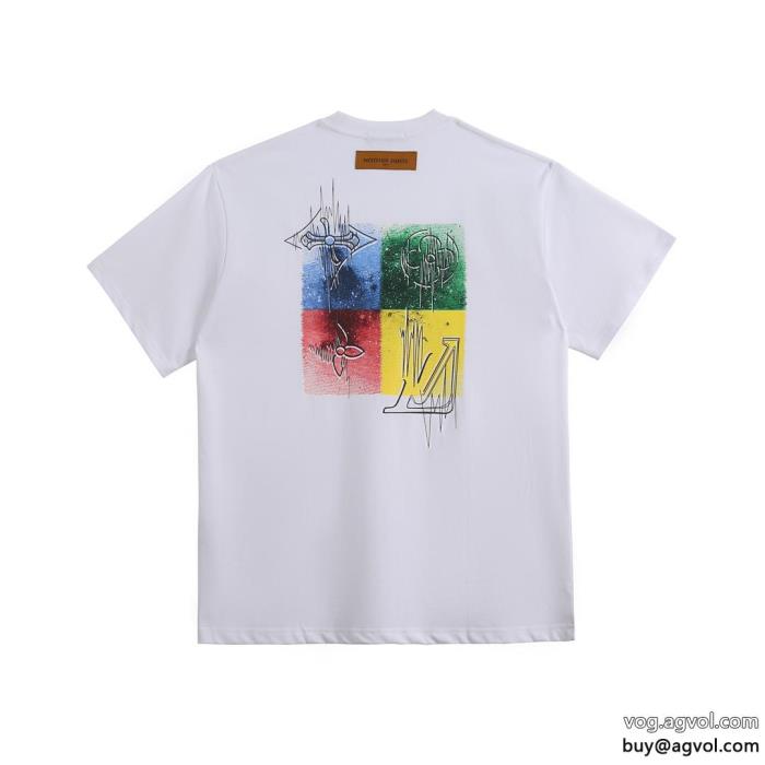 偽 ブランド 販売半袖Tシャツ好印象な上品スタイル完売在庫確保LOUIS VUITTON_0_0