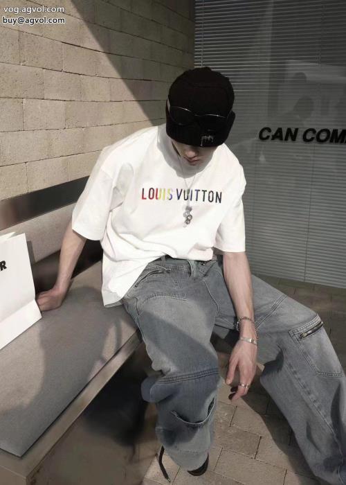 偽 ブランド 販売半袖Tシャツ好印象な上品スタイル完売在庫確保LOUIS VUITTON_0_4