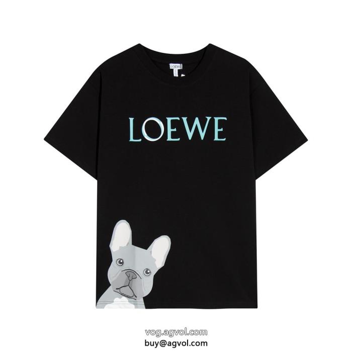 海外限定大人っぽいデザインロエベブランド 品 スーパー コピー半袖Tシャツ_0_2