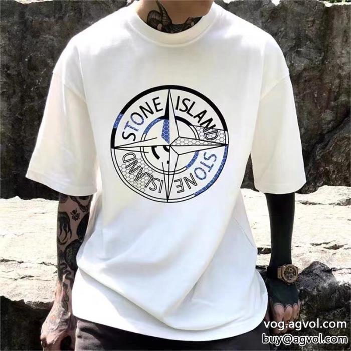 Stone Island半袖Tシャツ限定生産品上品で優しい雰囲気にブランド 偽物 激安_0_3