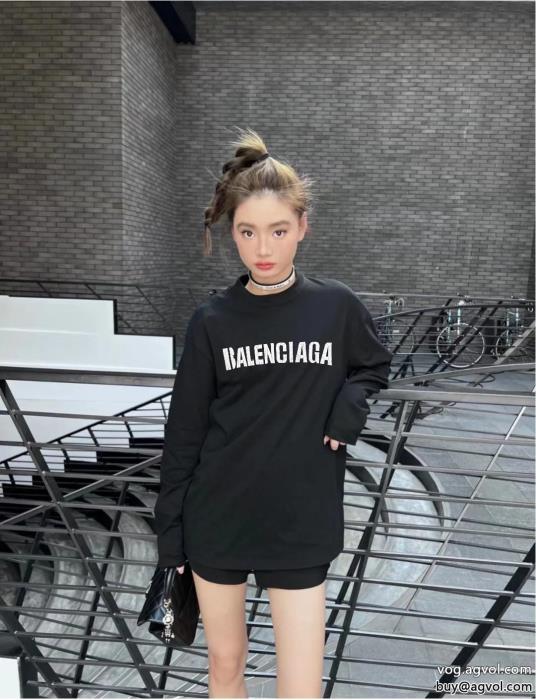 偽 ブランド ジュアル感強めの着素敵なスタイルで夏の定番balenciaga長袖Tシャツ_0_2