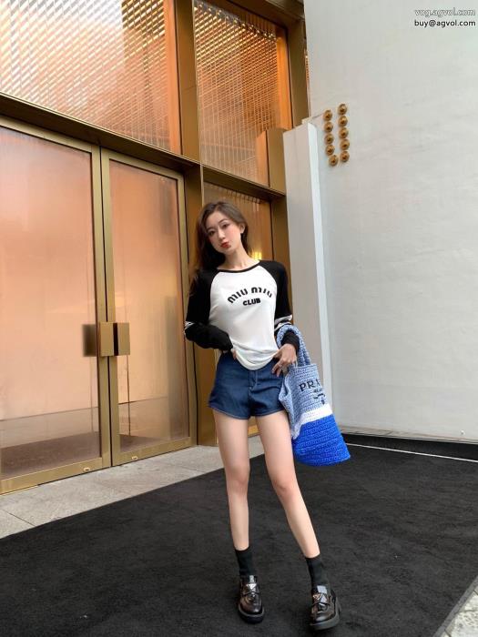 販路限定モデル柔らかな着心地MIUMIU長袖Tシャツブランド スーパー コピー 通販_0_0