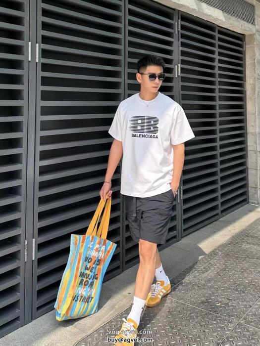 話題沸騰素敵な夏の定番アイテム通販 ブランド半袖Tシャツbalenciaga_0_3
