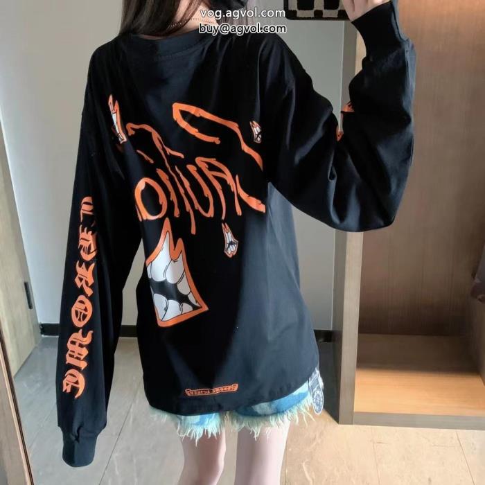 長袖TシャツCHROME HEARTSコピー 通販今流行ヴィンテージ感_0_2