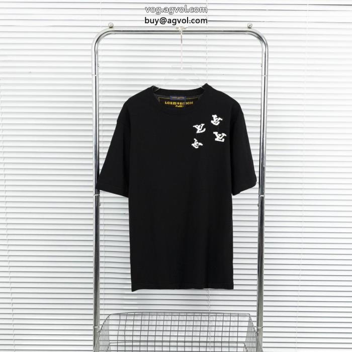 LOUIS VUITTONブランド 品 コピー半袖Tシャツ雑誌も街も人気アイテム今っぽいスタイルに決まる_0_0