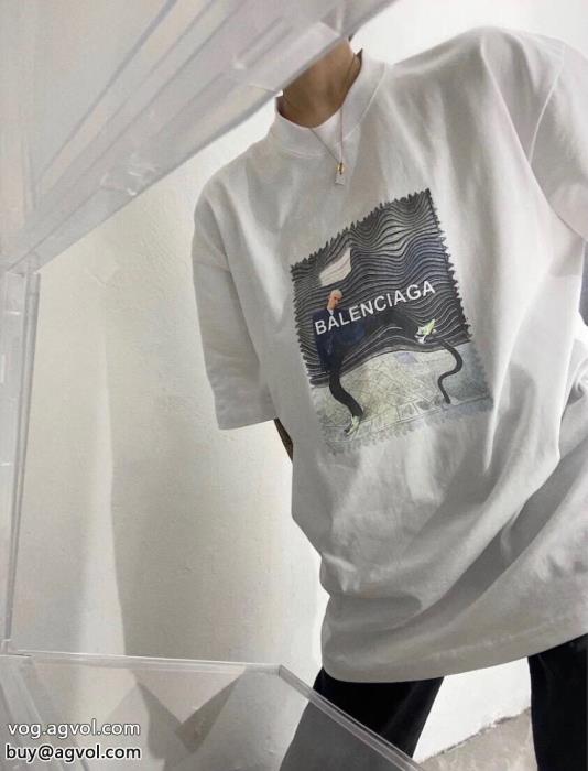 期間限定セール清涼感とカジュアルスタイルバレンシアガ半袖Tシャツブランド フェイク_0_2