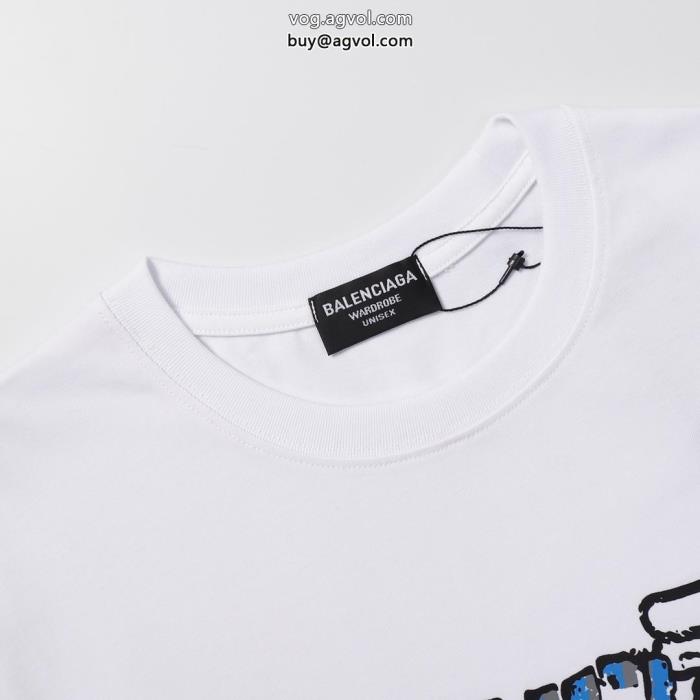 夏の暑い日にも快適に格好良い半袖Tシャツbalenciaga激安 通販 専門_0_3