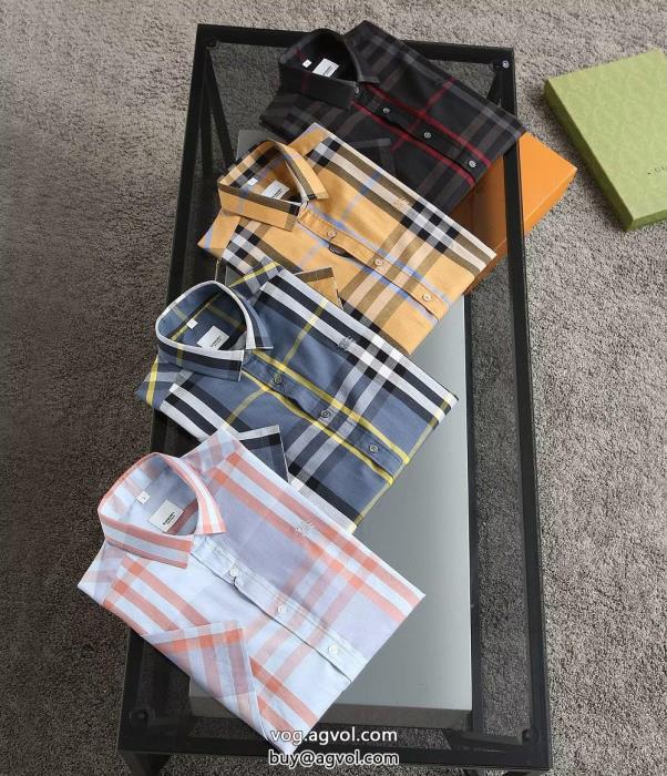 BURBERRYスーパー コピー 安心 超カッコイイ夏らしく爽やかな印象半袖シャツ_3_0