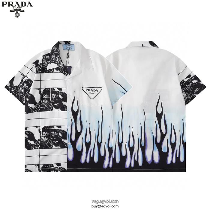 限定SALEセンス抜群PRADAスーパー コピー 通販 優良半袖シャツ_0_1