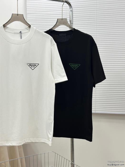 プラダスーパー コピー 通販 優良印象に残るデザイン高級感ある半袖Tシャツ_0_1