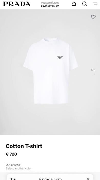 プラダスーパー コピー 通販 優良印象に残るデザイン高級感ある半袖Tシャツ_0_3